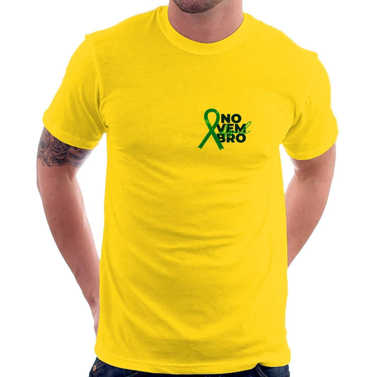 Camiseta Novembro Azul - Amarela