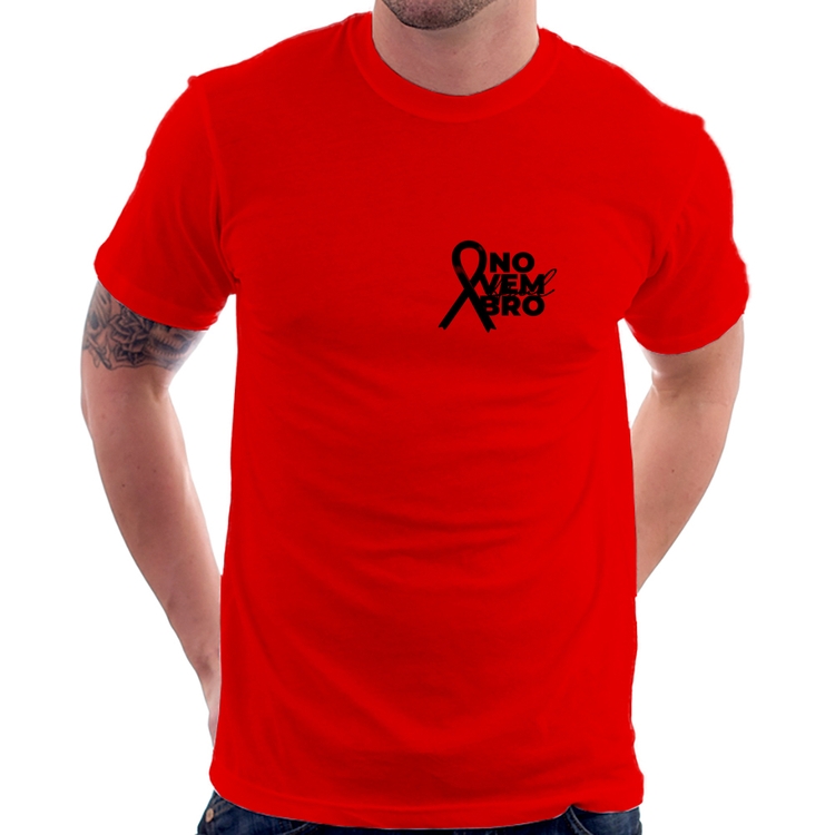 Camiseta Novembro Azul - Vermelha
