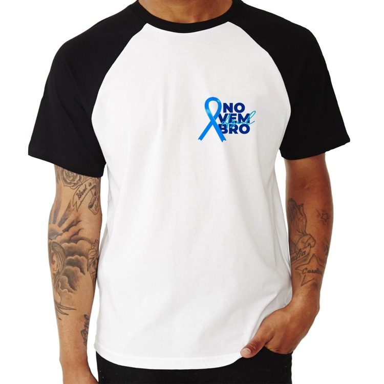 Camiseta Raglan Novembro Azul
