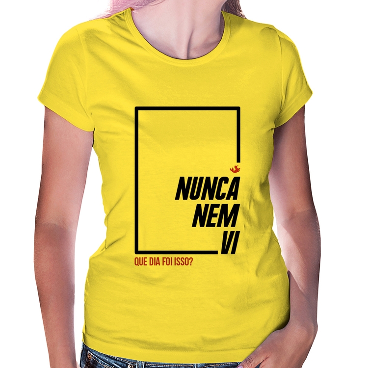 Baby Look Nunca nem vi, que dia foi isso? - Amarela