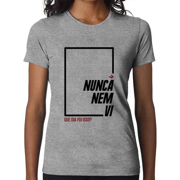 Baby Look Nunca nem vi, que dia foi isso? - Cinza