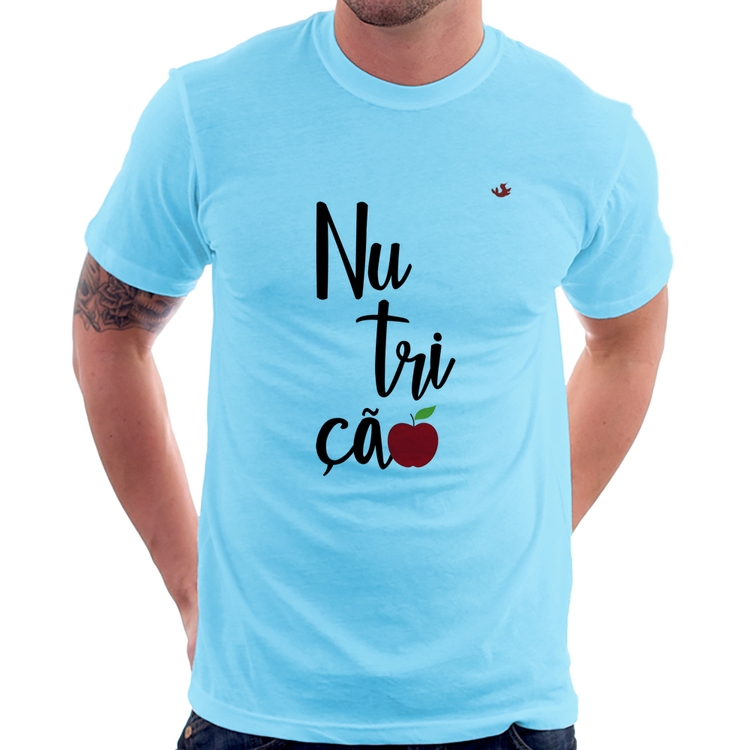Camiseta Nutrição - Azul Bebê