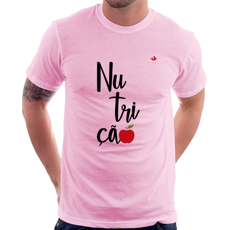 Camiseta Nutrição - Rosa Bebê