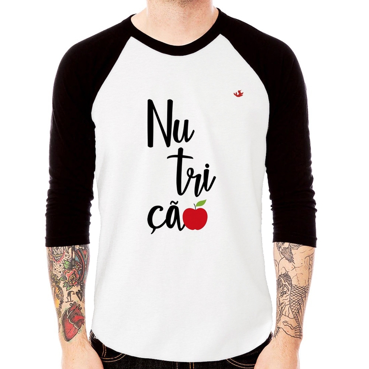 Camiseta Raglan Nutrição Manga 3/4