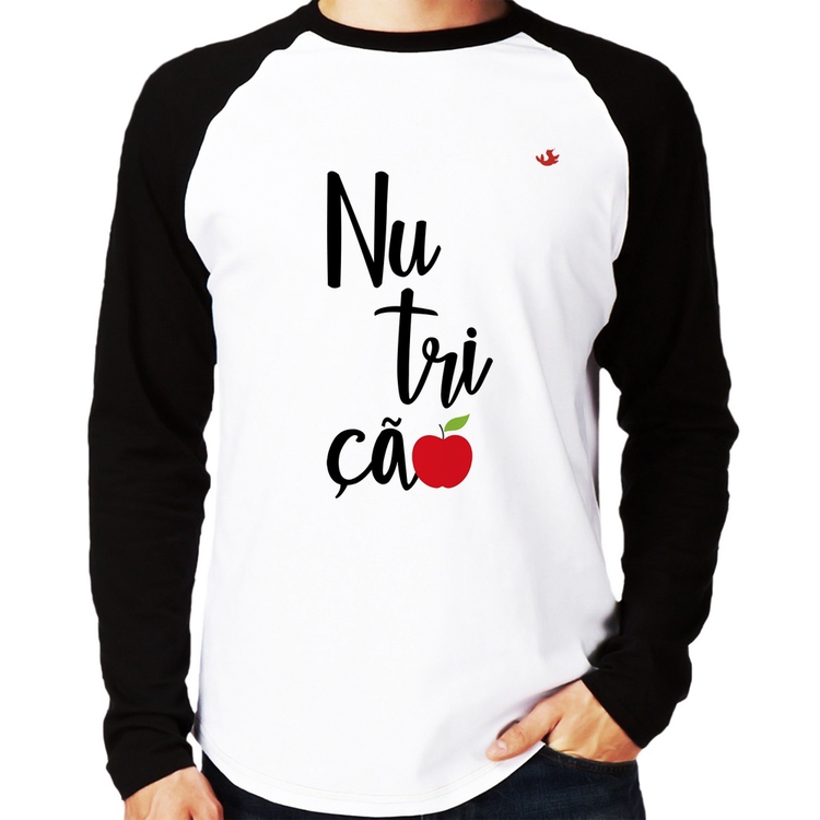 Camiseta Raglan Nutrição Manga Longa