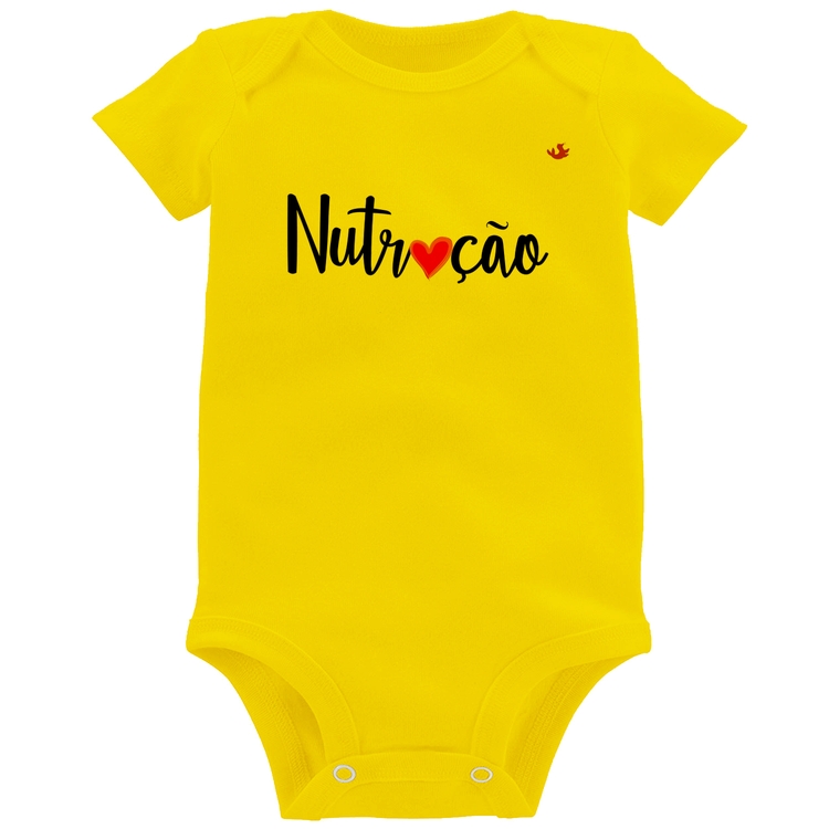 Body Bebê Nutrição por amor - Amarelo