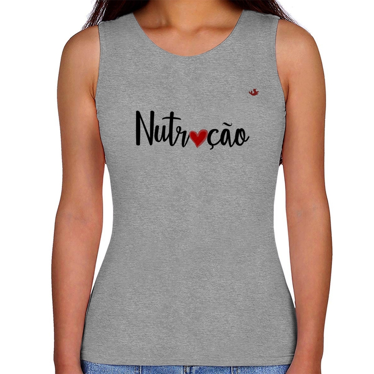 Regata Feminina Nutrição por amor - Cinza