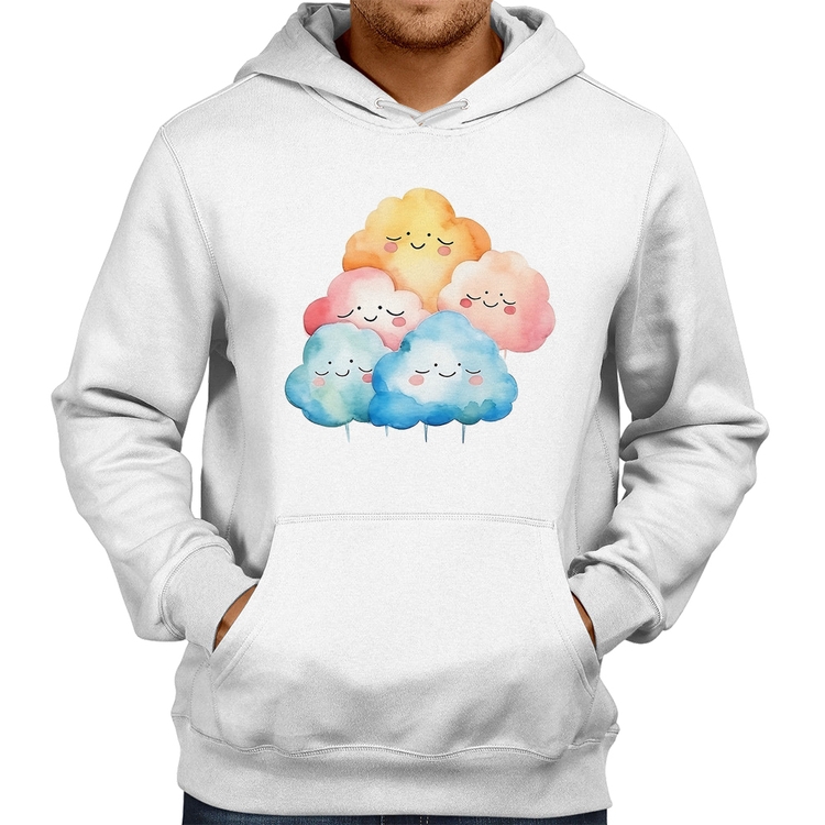 Moletom Nuvens Felizes - Branco
