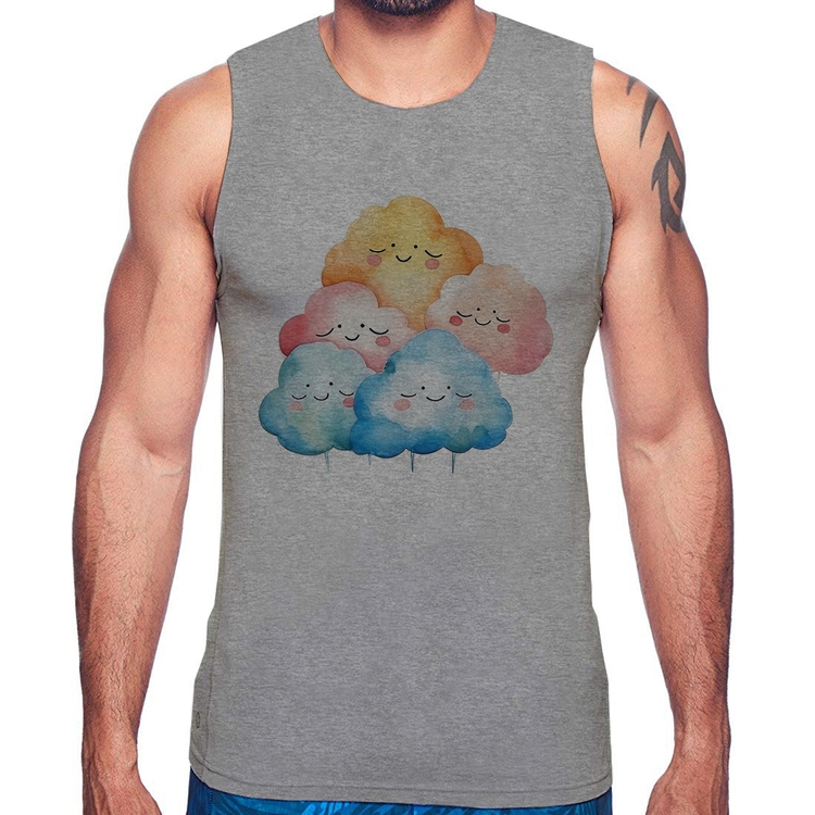 Regata Nuvens Felizes - Cinza