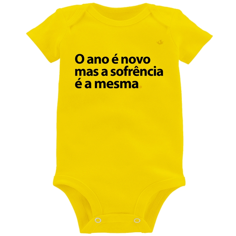 Body Bebê O ano é novo mas a sofrência é a mesma - Amarelo