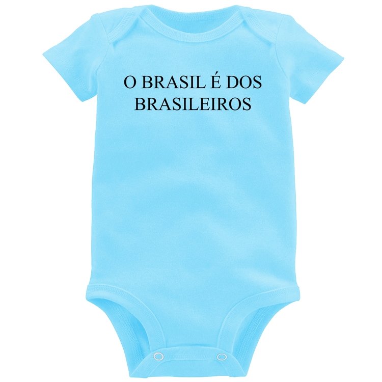 Body Bebê O Brasil é dos brasileiros - Azul Bebê