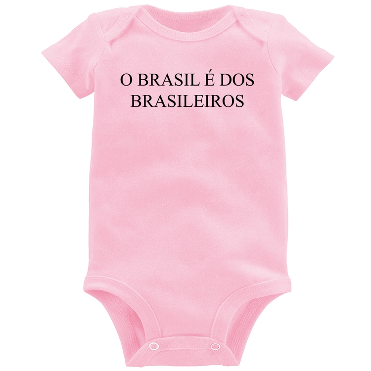 Body Bebê O Brasil é dos brasileiros - Rosa Bebê