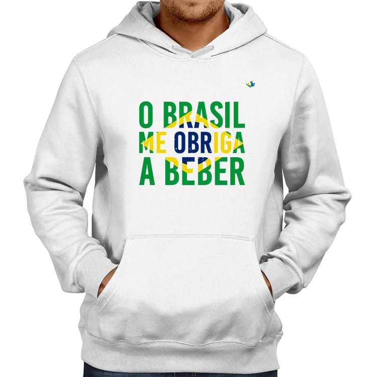 Moletom O Brasil me obriga a beber - Branco