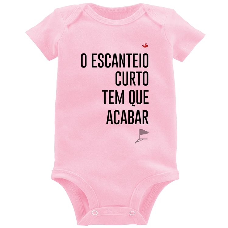 Body Bebê O escanteio curto tem que acabar - Rosa Bebê