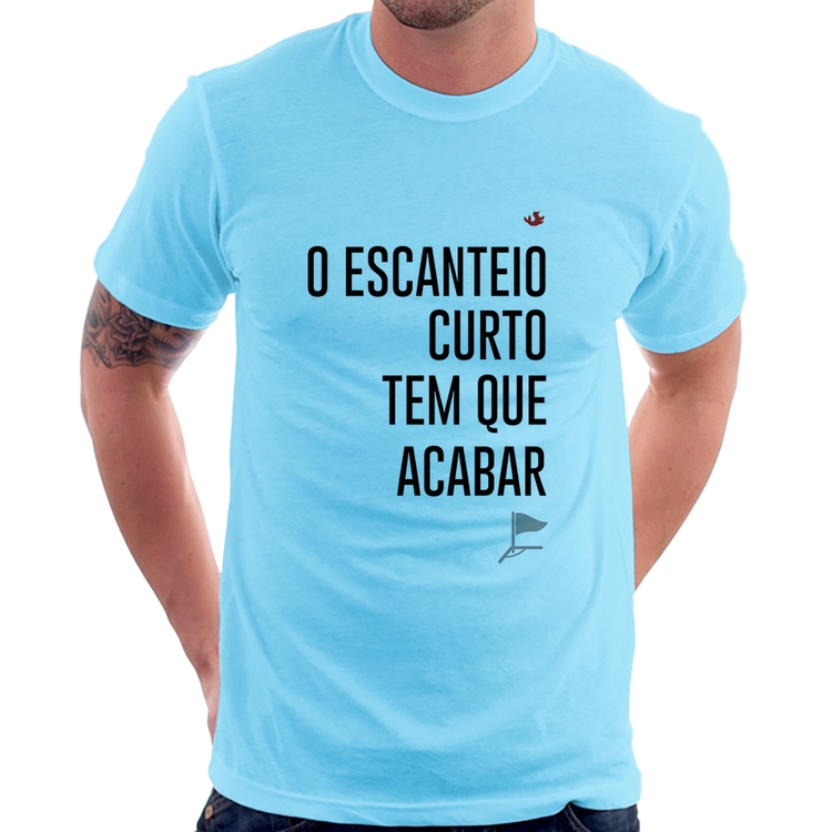 Camiseta O escanteio curto tem que acabar - Azul Bebê