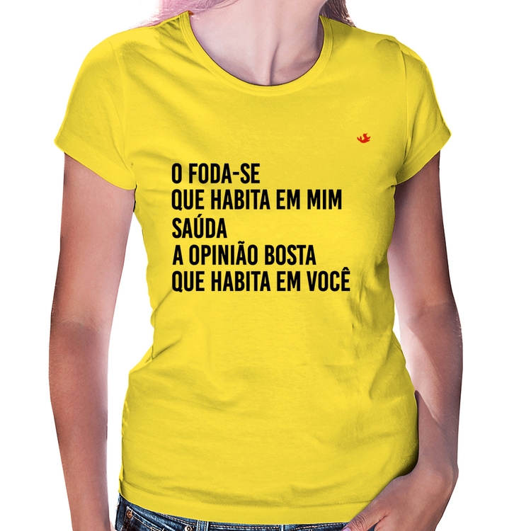 Baby Look O foda-se que habita em mim - Amarela