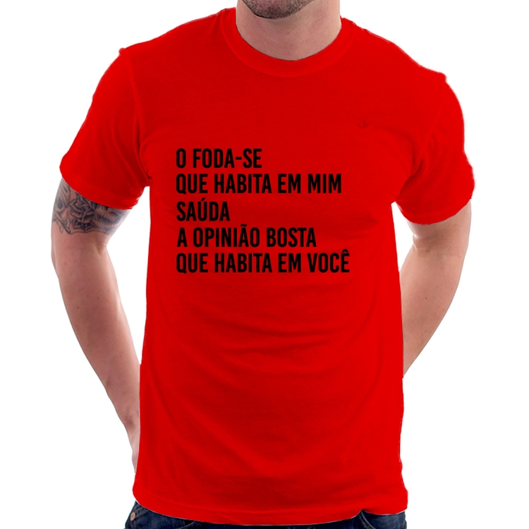 Camiseta O foda-se que habita em mim - Vermelha