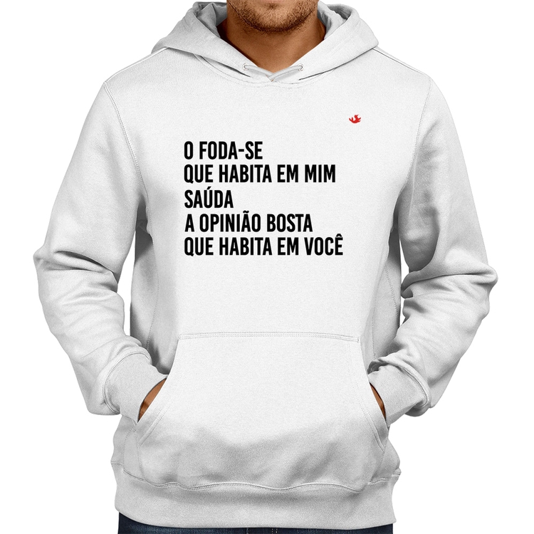 Moletom O foda-se que habita em mim - Branco
