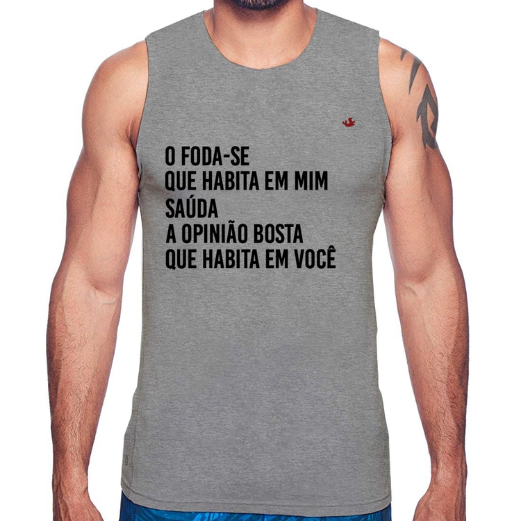 Regata O foda-se que habita em mim - Cinza