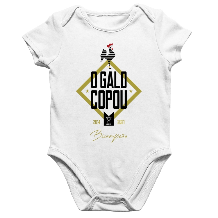 Body Bebê Algodão O Galo Copou! - Branco