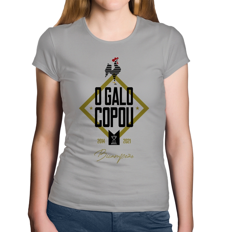 Baby Look Algodão O Galo Copou! - Cinza