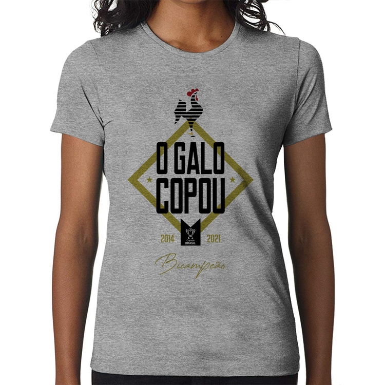 Baby Look O Galo Copou! - Cinza