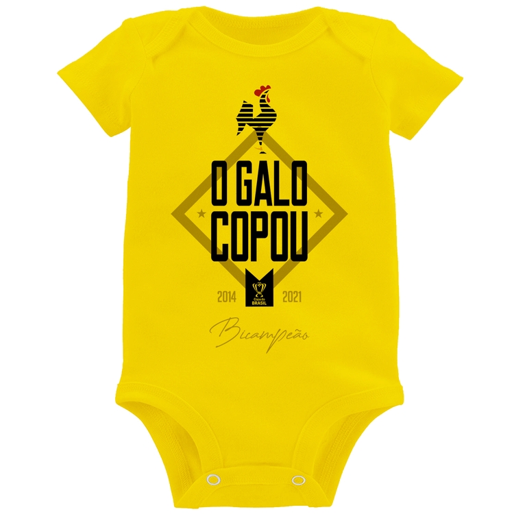 Body Bebê O Galo Copou! - Amarelo