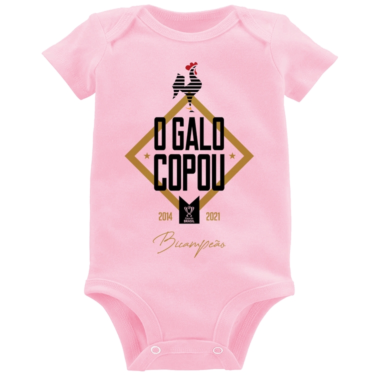 Body Bebê O Galo Copou! - Rosa Bebê