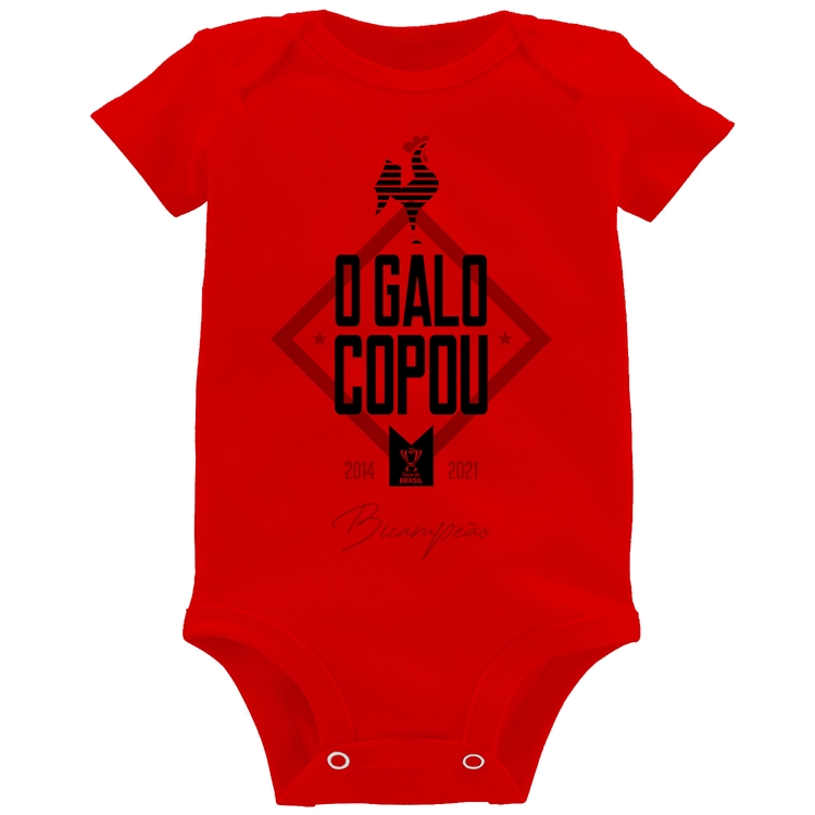 Body Bebê O Galo Copou! - Vermelho