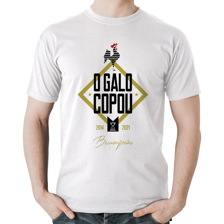 Camiseta Algodão O Galo Copou! - Branca