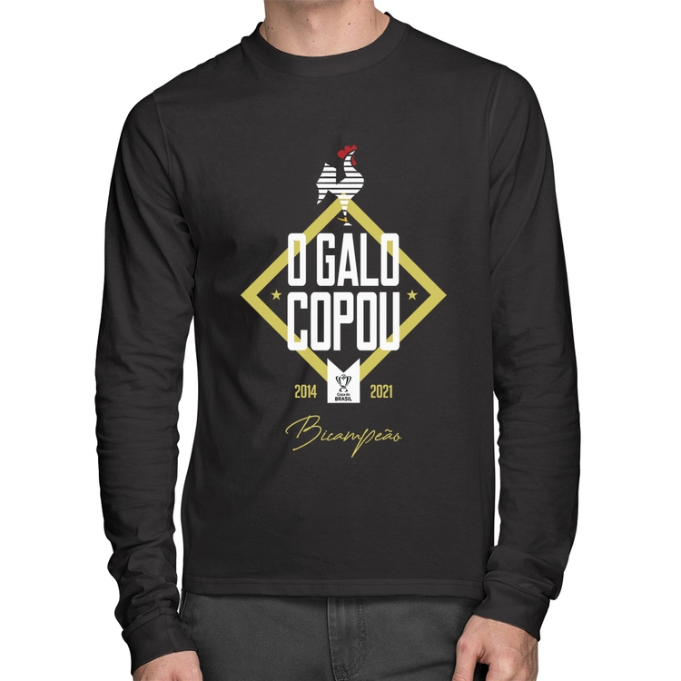 Camiseta Algodão O Galo Copou! Manga Longa