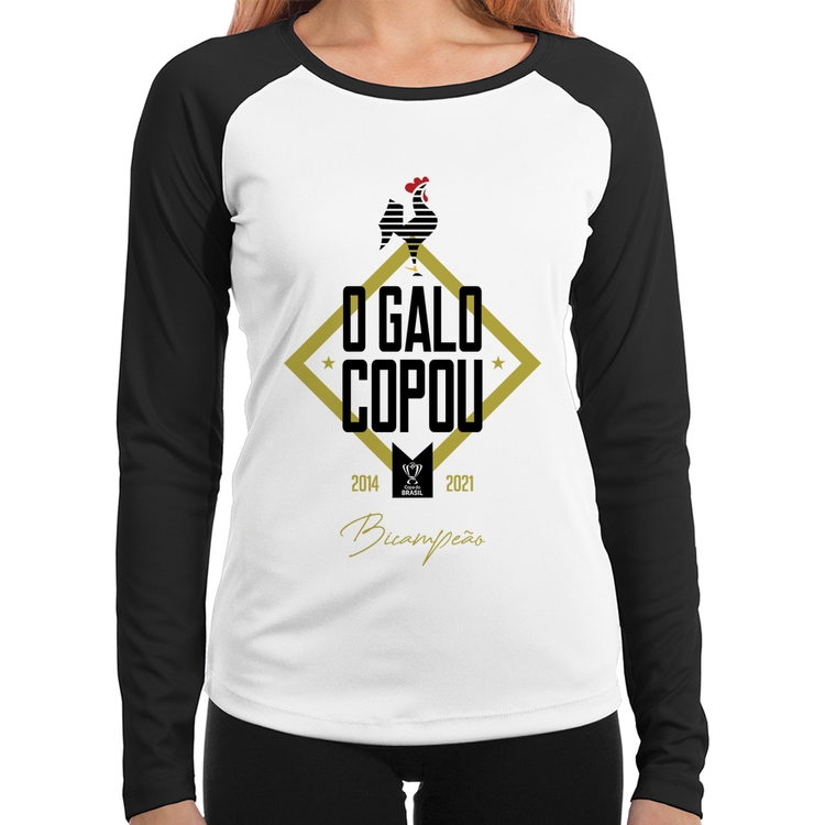 Baby Look Raglan O Galo Copou! Manga Longa