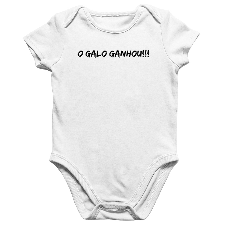 Body Bebê Algodão O GALO GANHOU!!! - Branco