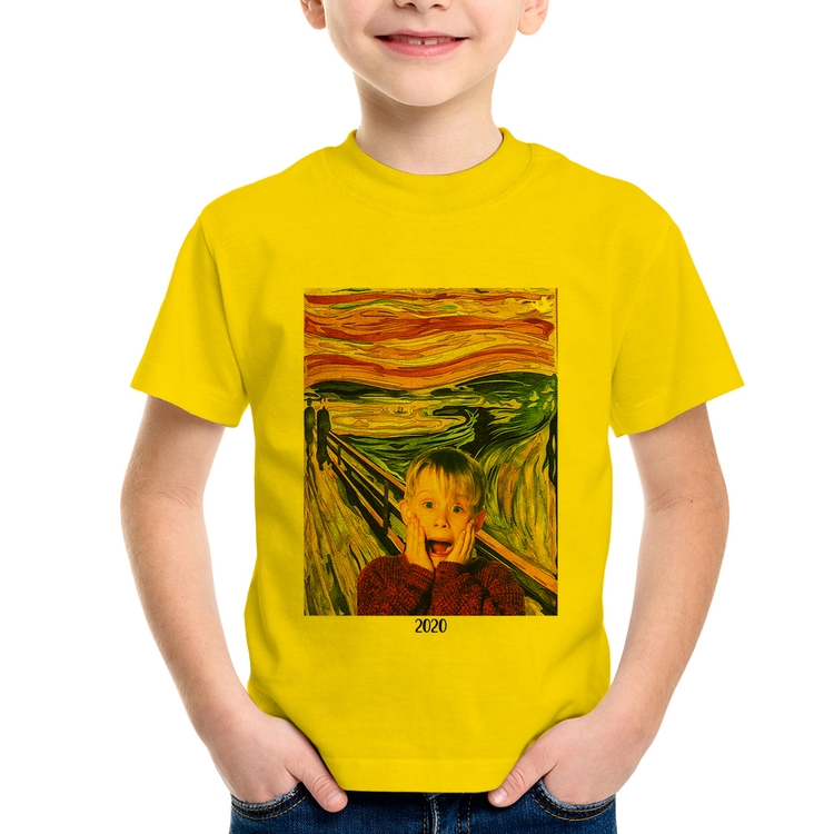 Camiseta Infantil O grito 2020 - Amarela