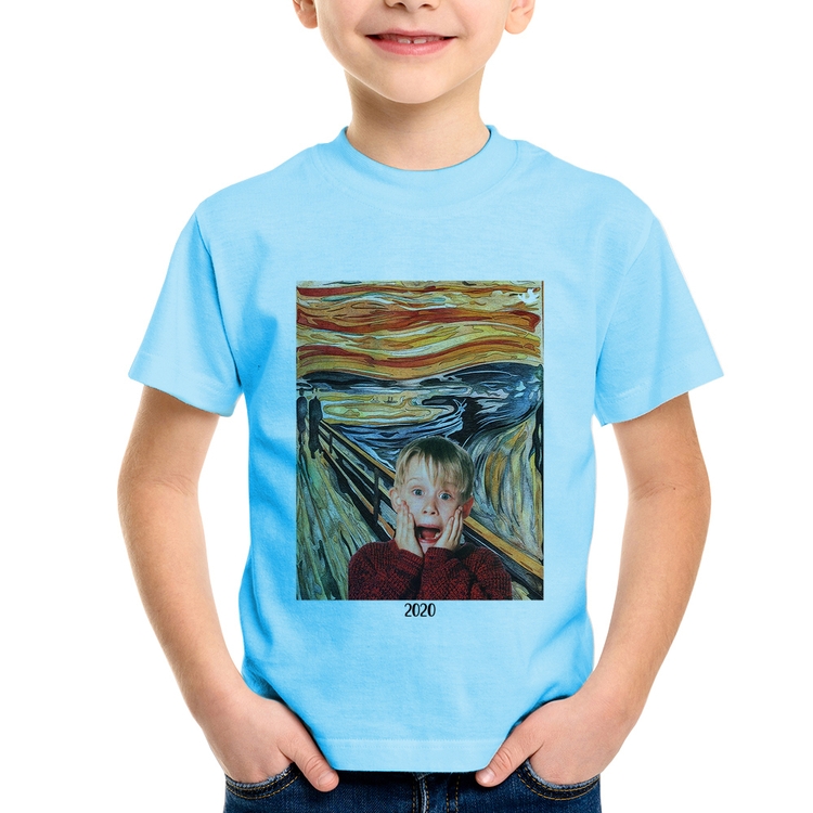 Camiseta Infantil O grito 2020 - Azul Bebê