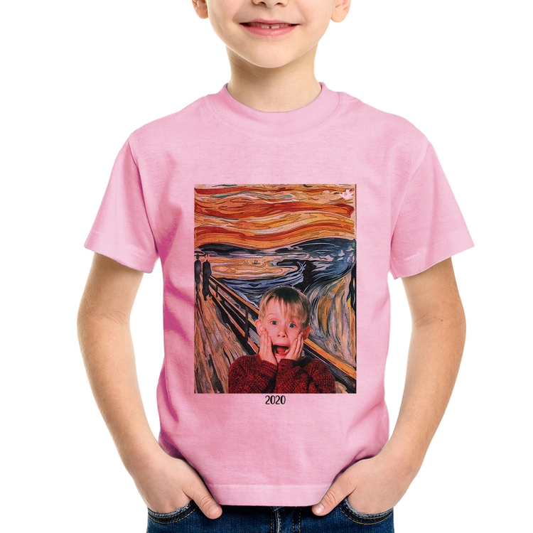 Camiseta Infantil O grito 2020 - Rosa Bebê
