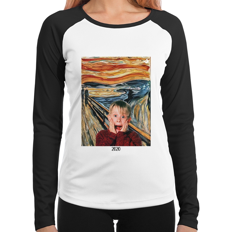 Baby Look Raglan O grito 2020 Manga Longa