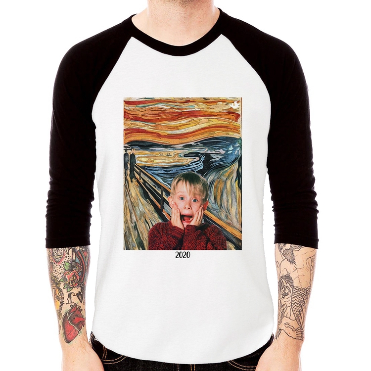 Camiseta Raglan O grito 2020 Manga 3/4