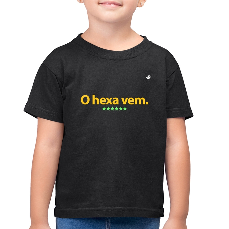 Camiseta Algodão Infantil O hexa vem