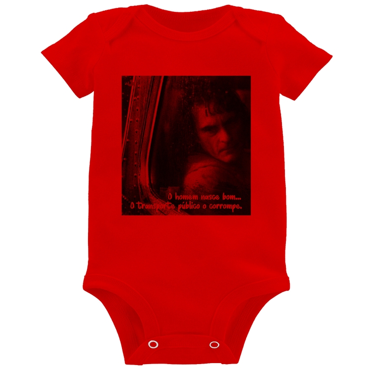 Body Bebê O homem nasce bom, o transporte público o corrompe - Vermelho