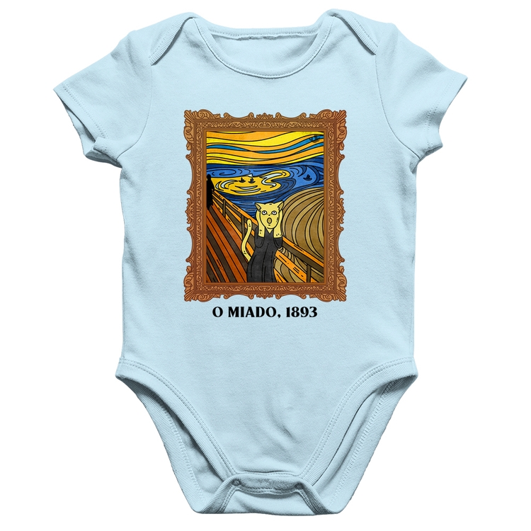 Body Bebê Algodão O miado, 1893 - Azul Bebê