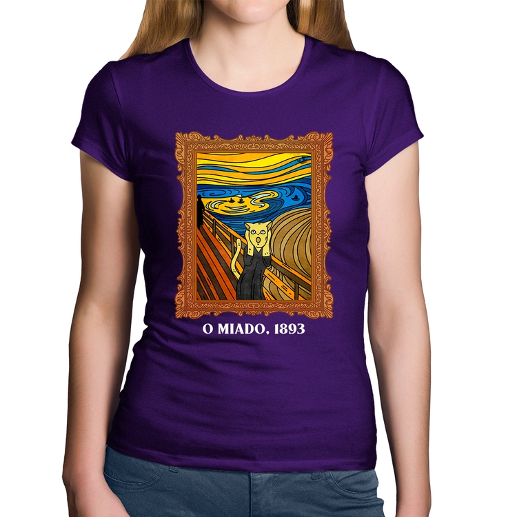 Baby Look Algodão O miado, 1893 - Roxa