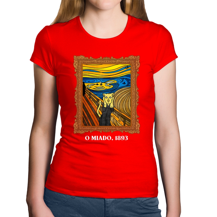 Baby Look Algodão O miado, 1893 - Vermelha