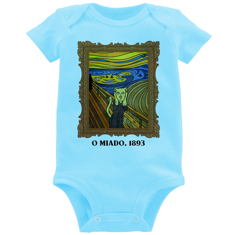 Body Bebê O miado, 1893 - Azul Bebê
