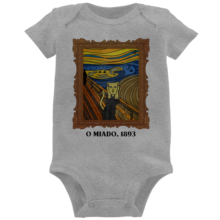 Body Bebê O miado, 1893 - Cinza