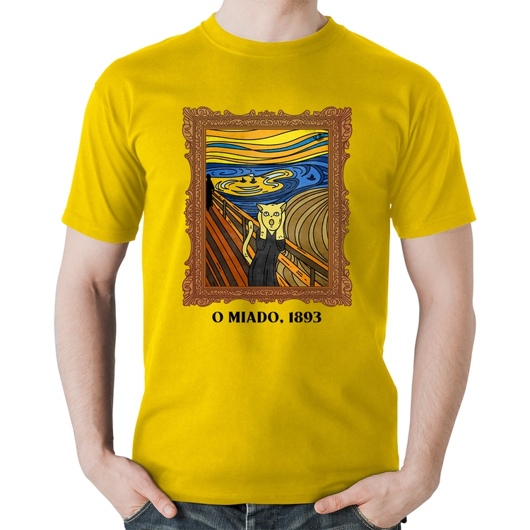 Camiseta Algodão O miado, 1893 - Amarela