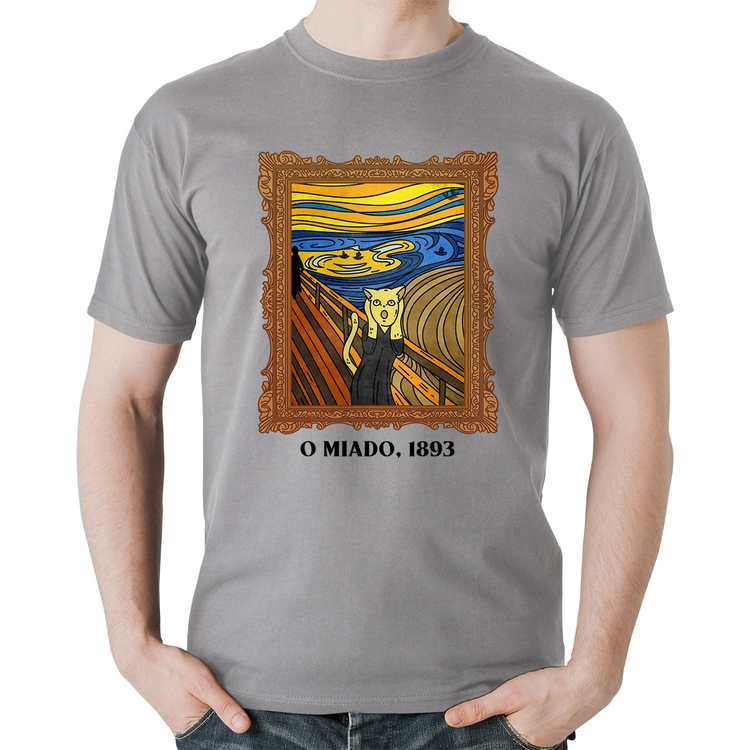 Camiseta Algodão O miado, 1893 - Cinza