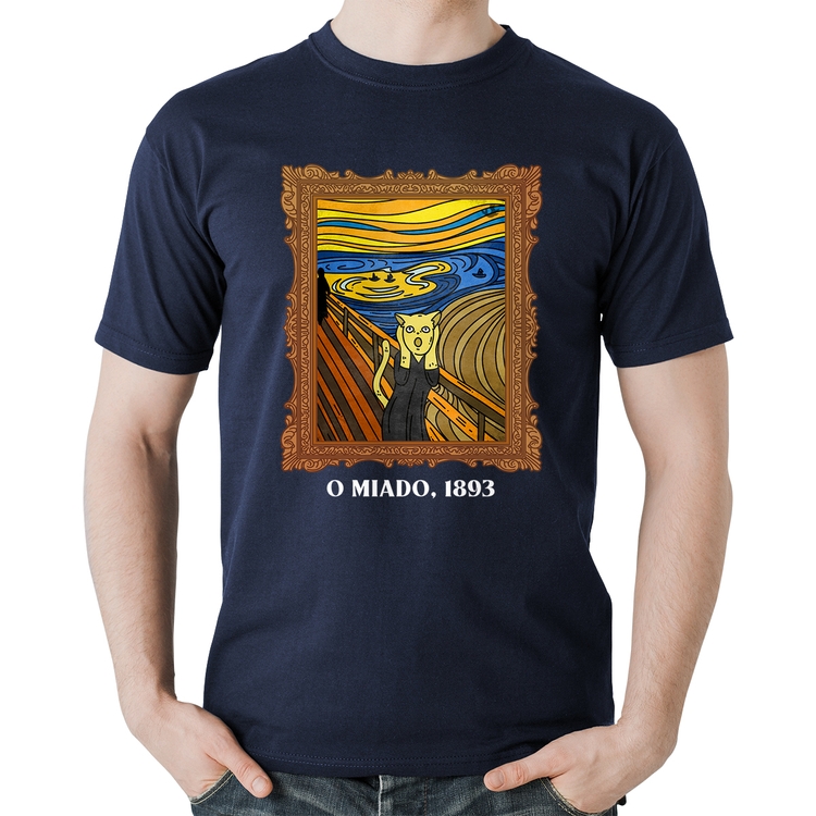 Camiseta Algodão O miado, 1893 - Marinho