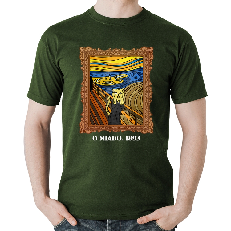 Camiseta Algodão O miado, 1893 - Musgo