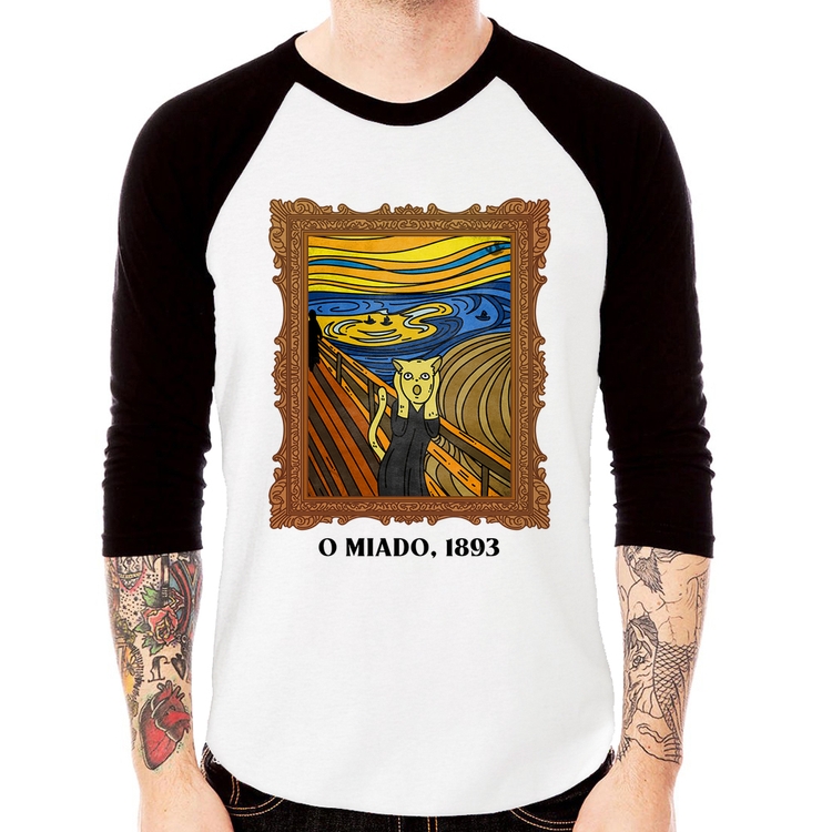 Camiseta Raglan O miado, 1893 Manga 3/4
